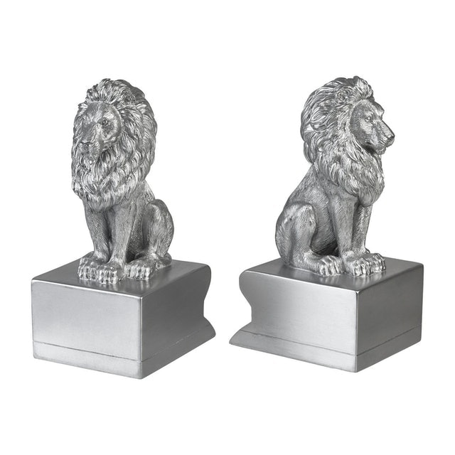 Living Luxe Lion Bookends 1