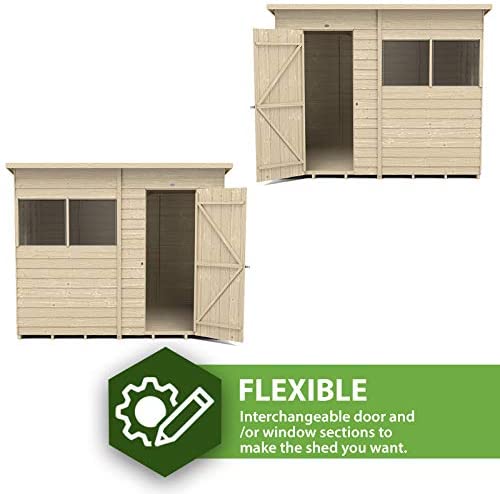 Garden Overlap Pressure Treated 8x6 Pent Shed 2