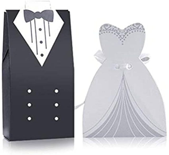 50 Bride and Groom Gift Favour Bags 1