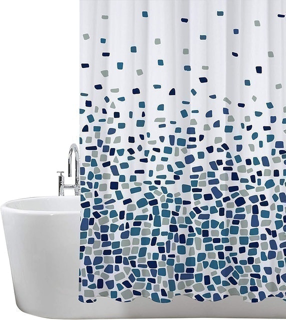 Mosaic Patterned Shower Curtain 1