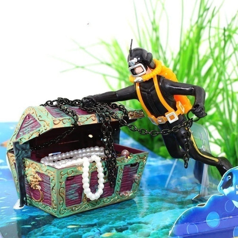 Undersea Treasure Chest Diver Ornament 2