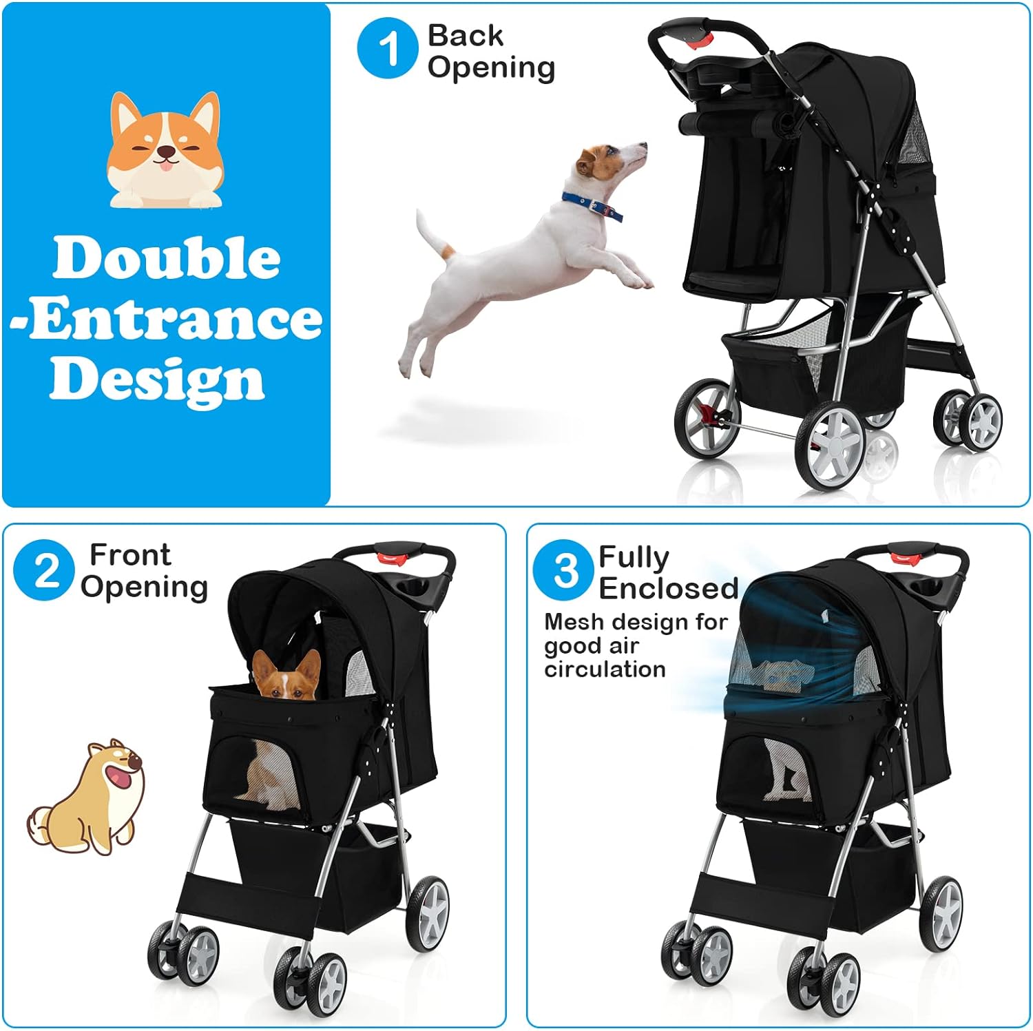 Folding Pet Stroller 2