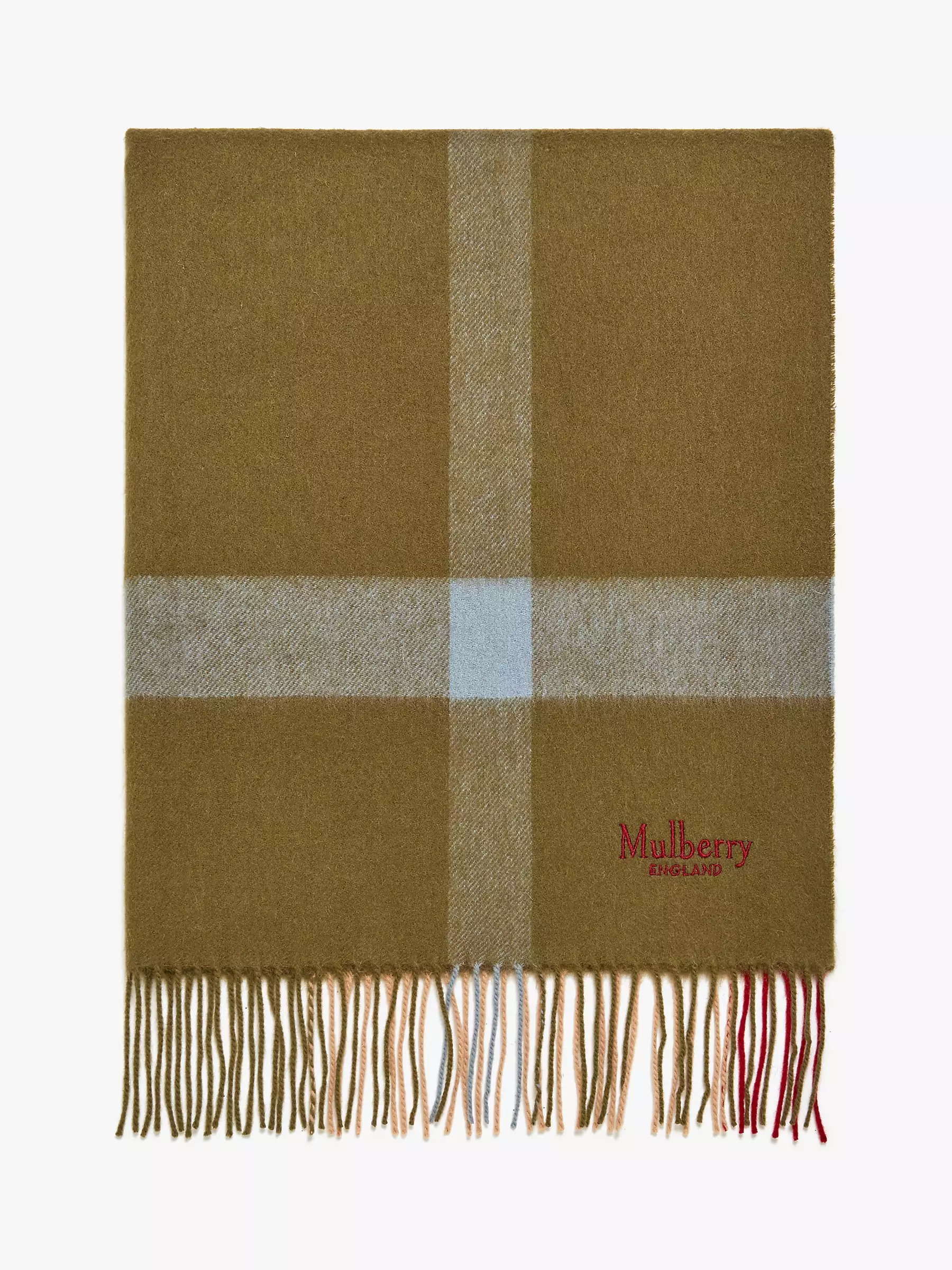 Large Check Lambswool Scarf 1