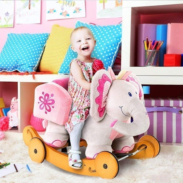 Child Elephant Rocker with Wheels 2