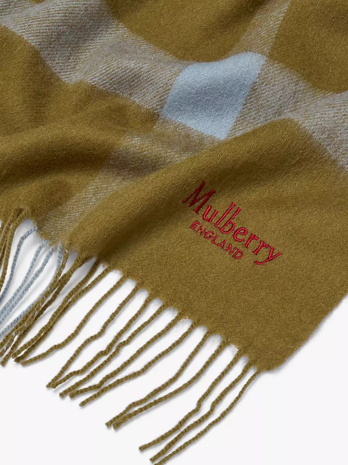 Large Check Lambswool Scarf 2