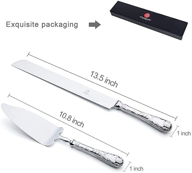 2 Piece Wedding Cake Knife and Server Set 2