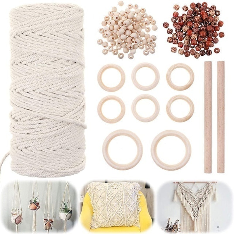 Natural Macrame Cord DIY Project Kit 1