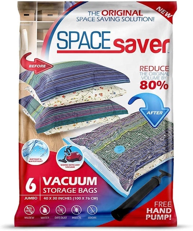 Spacesaver 8 x Premium Travel Roll Up Compression Storage Bags for Suitcases  - No Vacuum Needed - (4 x large, 4 x medium) - 80% More Storage than  Leading Brands! 
