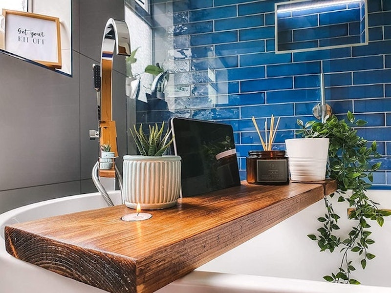 Rustic Wooden Bath Caddy 1