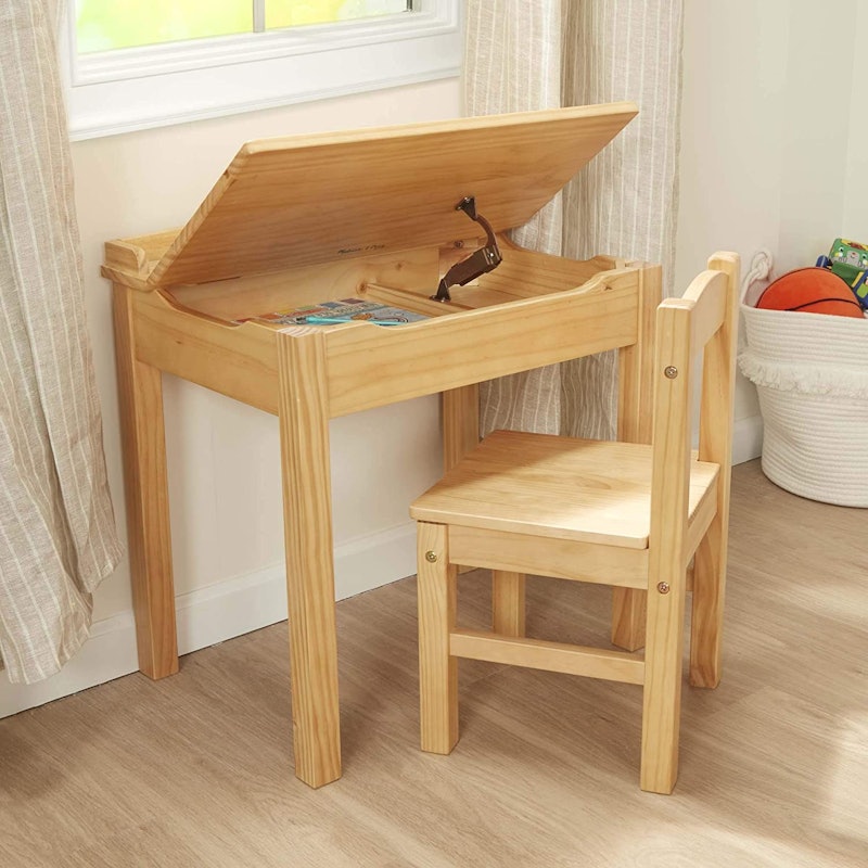 Wooden Lift-Top Desk & Chair 2