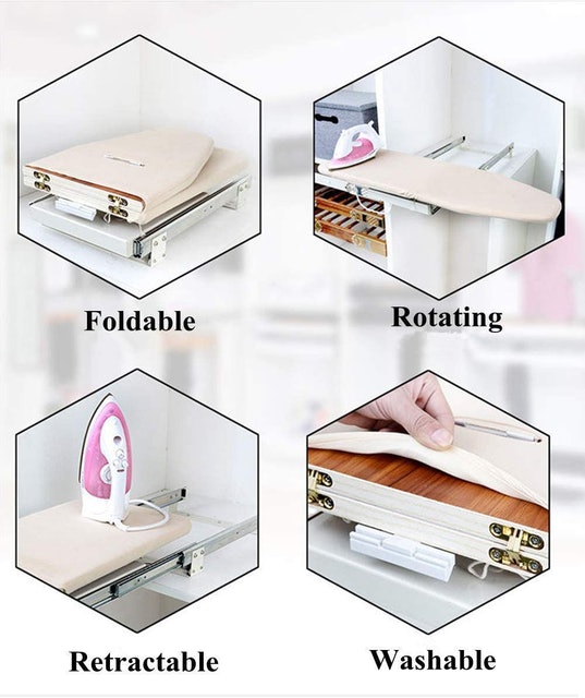 Wall-Mounted Retractable Ironing Board 3