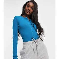 Tall Bodysuit With Button Front