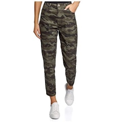 Military Style Mom-Fit Jeans