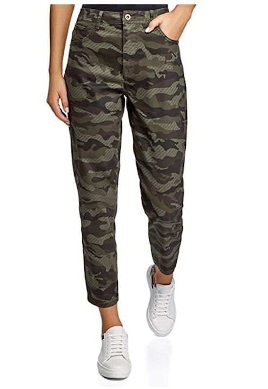 Military Style Mom-Fit Jeans 1