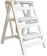 JHome-Stepladders Solid Wood 3 Step Ladder - White 1