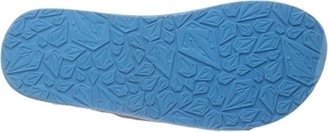 6. Volcom Men’s Recliner Flip Flops, Black/Blue 3
