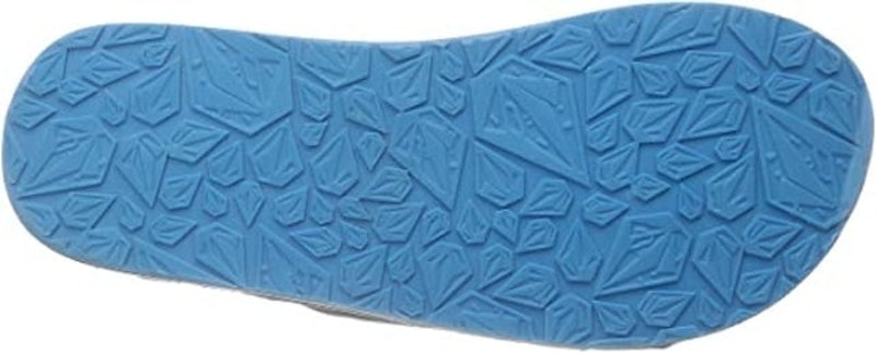 6. Volcom Men’s Recliner Flip Flops, Black/Blue 3