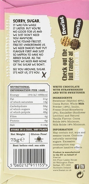 No Added Sugar White Chocolate With Strawberries  2