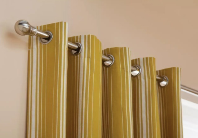 Striped Blackout Eyelet Curtains 3