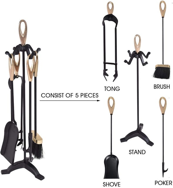 5-Piece Fireplace Fireside Companion Set 2