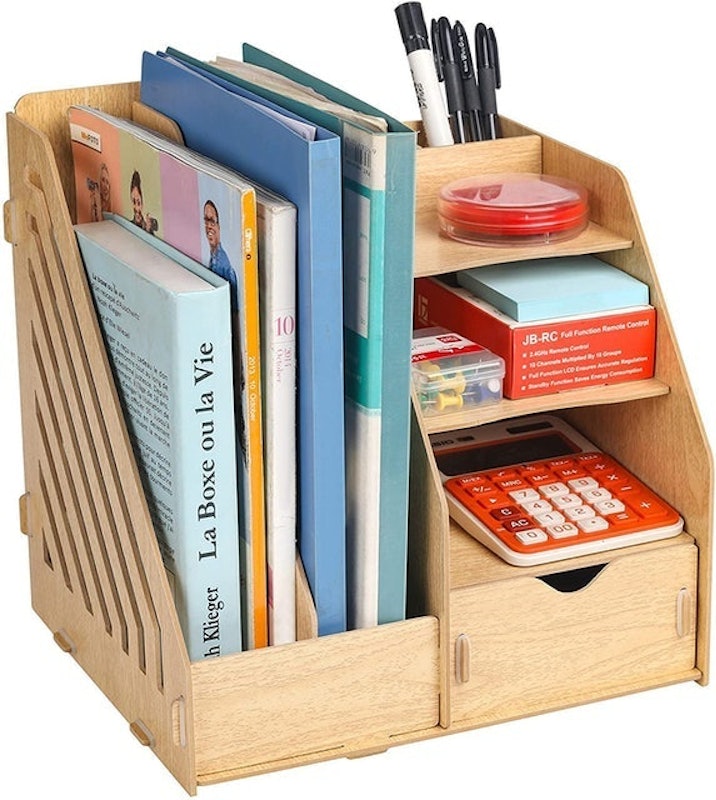 Multifunctional Wooden Desk Organiser 1