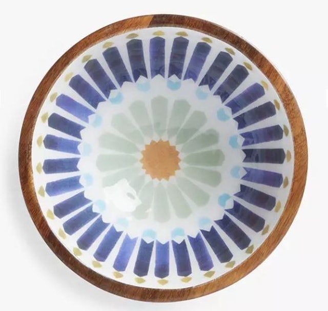Levantine Print Wood Bowl 2
