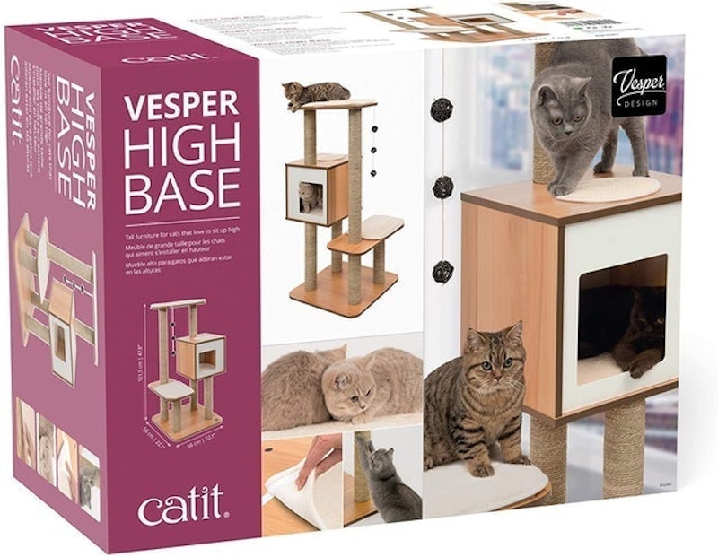 V-High Walnut Cat Furniture Tree 5