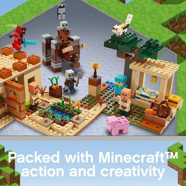 Minecraft: The Illager Raid Village Building Set with Ravager and Kai 4