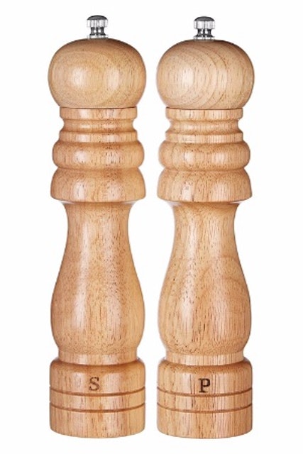 10. Premier Housewares Large Rubberwood Salt and Pepper Grinder Set 1