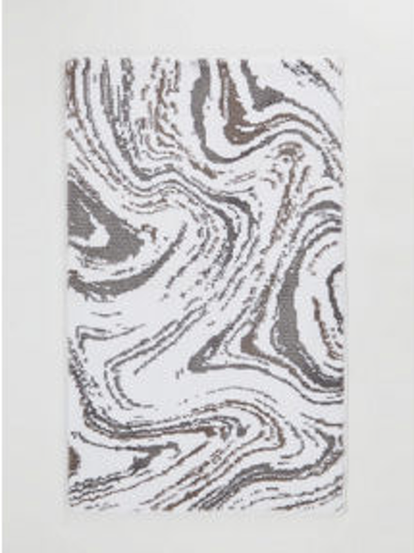 White Marble Effect Non Slip Back Bath Mat 1