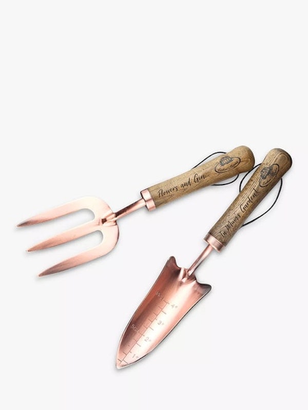 Personalised Copper Trowel & Fork Set 1