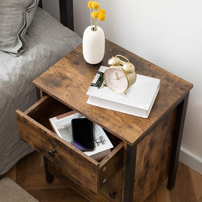 Bedside Table With Louver Door 3