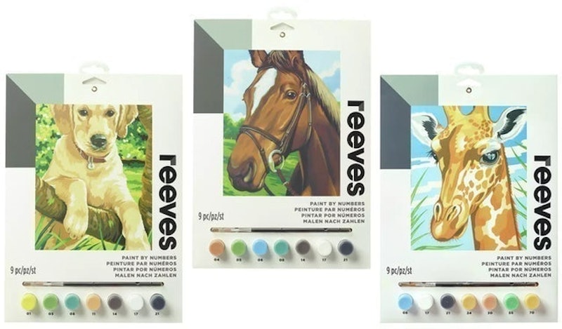 Labrador, Horse & Giraffe Paint By Numbers Pack 1