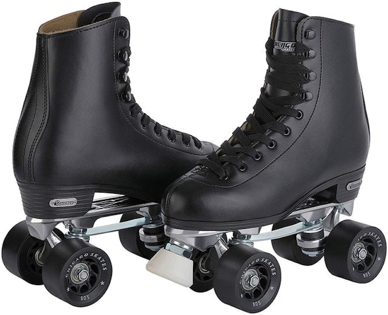 Men's Premium Leather Rink Quad Roller Skates 1