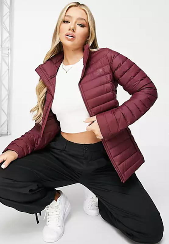 Stretch Down Jacket in Burgundy 1
