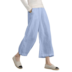 Cotton Cropped Trousers