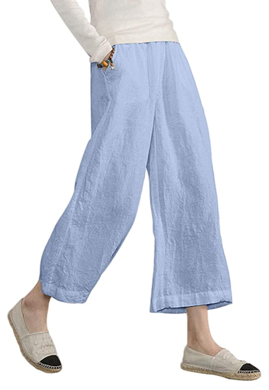 Cotton Cropped Trousers 1