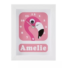 Personalised Flamingo Clock