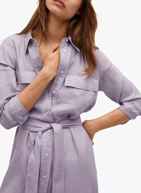 Linen Midi Shirt Dress 2