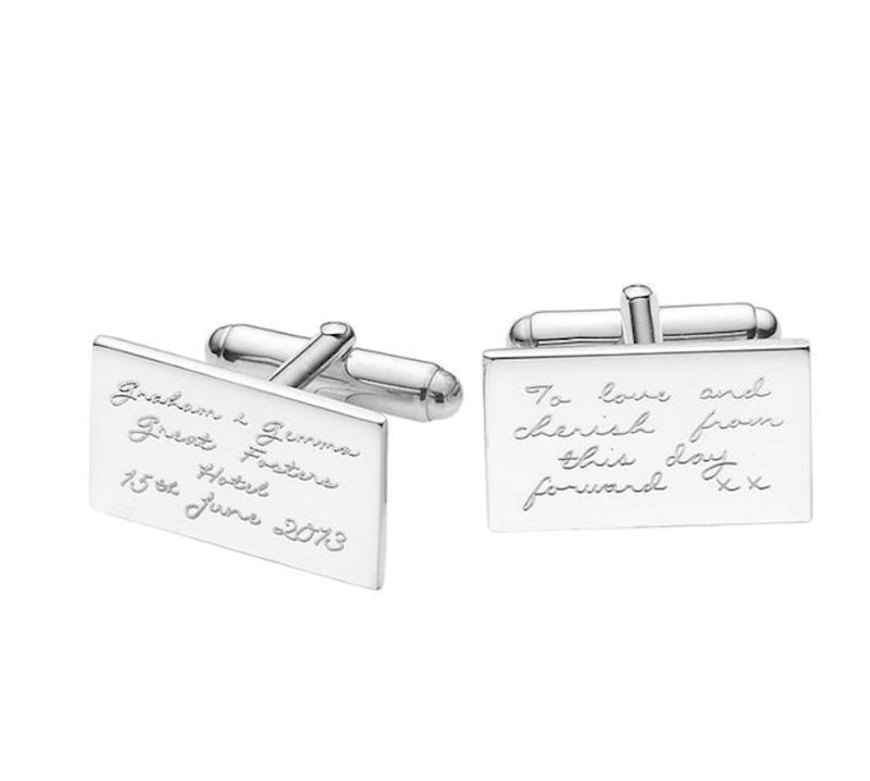Personalised Inscribed Message Cufflinks 1