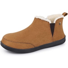 Suede Sheepskin Hi-Top Slippers