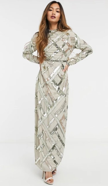 Lattice Embellished Maxi Dress 1
