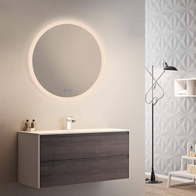 Round Illuminated Bathroom Mirror 2