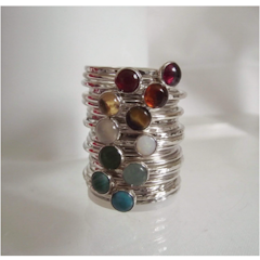 Handmade Gem Ring Set
