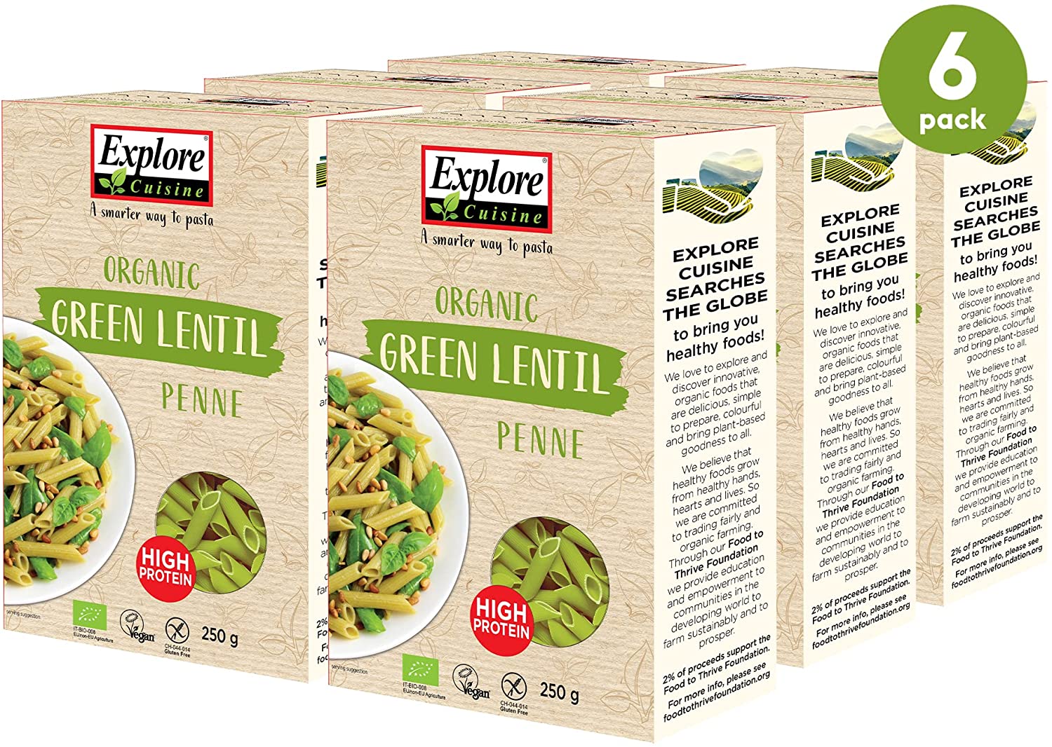Organic Green Lentil Pasta 1
