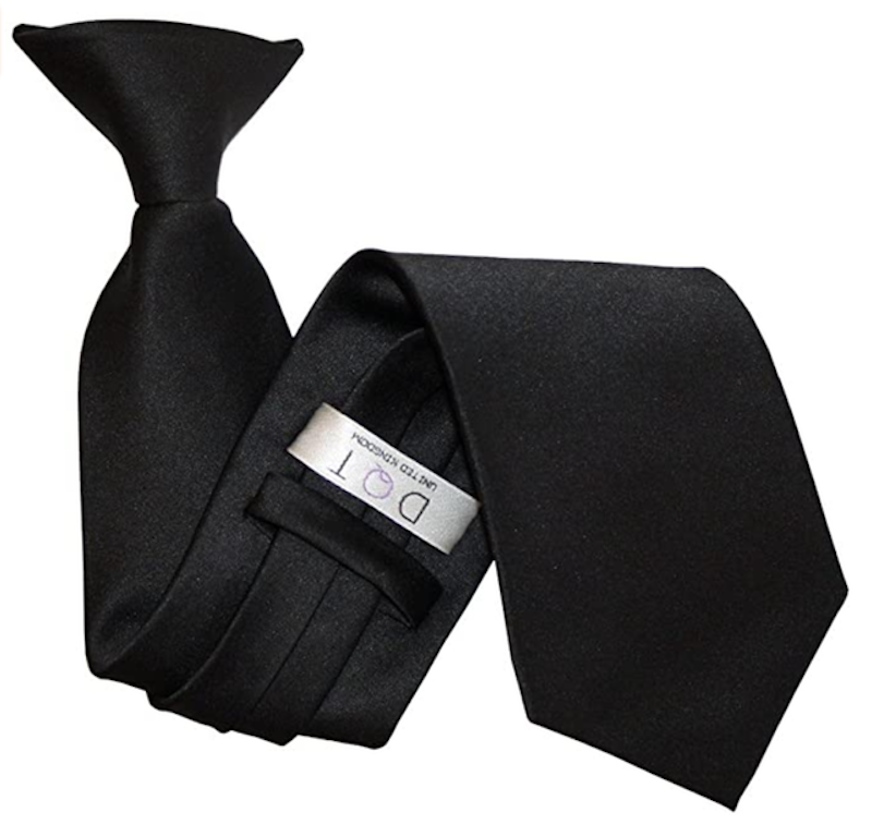 Plain Satin Clip-On Tie 1
