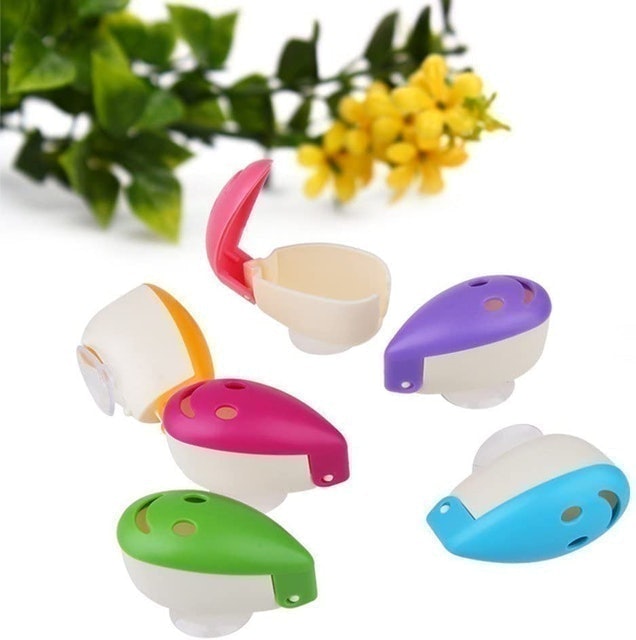 Antibacterial Smiley Face Wall-Mounted Toothbrush Holder  2