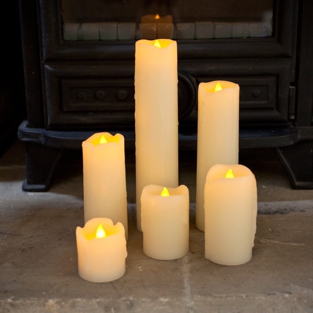2. Lights4fun Skinny Wax Flameless Candles 6 Pack 3