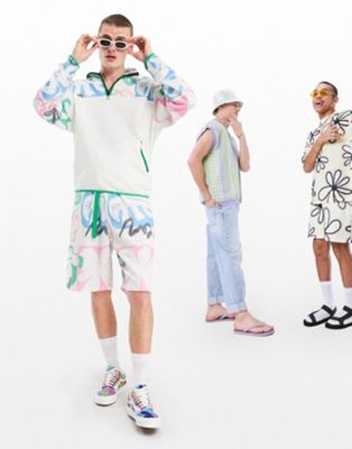  Oversized Co-Ord with Graphic Floral Print Panels 1