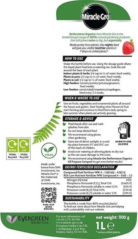 Performance Organics All Purpose Liquid Plant Food 2